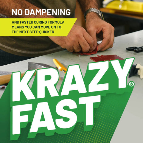 Person using fast waterproof polyurethane glue for shoes and more rapid curing adhesive that bonds ceramic plastic metal jewelry nearly any surface water resistant 3x4g mini tubes for quick DIY repairs.
