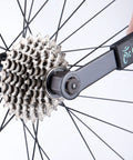 Must Have Cassette Removal Tool Set With Chain Whip And Lock Ring Tool For HG Cassettes And Freewheels on bike wheel in use