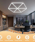 Hexagon Garage LED Lights Hexagonal Panel 6500K Daylight 5940LM Ultra Bright Ceiling Lighting installed in modern office