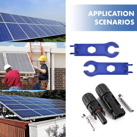 16 Piece Solar Panel Connector Kit IP67 Waterproof 1000V 30A Male And Female Connectors Eight Pairs With Two Spanners
