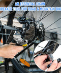 Bike Chain Repair Tool Set With Chain Breaker Splitter For Easy Quick Fix On The Go Premium Hardened Steel Chain Tool in use
