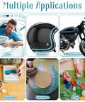 Multiple applications of vinyl pinstripe masking tapes: car, helmet, motorcycle, painting, ceramics, DIY projects.