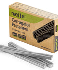 Box of Corrugated W Staples Fasteners One Half Inch Crown By Three Eighth Inch Length Micro Corrugated Staples, Fourteen Thousand Count Box, Bright Basic Finish.