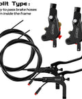 High Performance Electric Scooter Hydraulic Disc Brake Kit With Two Pin Power Off System with hoses and levers displayed