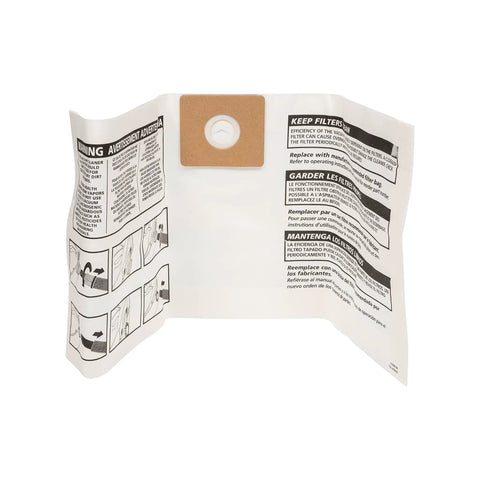 Heavy Duty Disposable Vacuum Filter Bags For 4 Gallon Tanks, Easy Snap In And Seal, Traps Dirt, Debris, Dust And Fine Particles