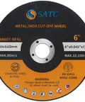 Beefy 6 Inch Cut Off Wheels For Metal And Stainless Steel, Ultra Thin 0.045 Inch Thick With 7/8 Inch Arbor, 25 Pack Fits Angle Grinders, ANSI Safety Certified, Durable Center Wheel For Fast Metal Cutting.