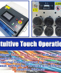 Automatic Wire Stripping And Bending Machine 110V 750W Heavy Duty Electric Crimping Tool with touch screen control panel.