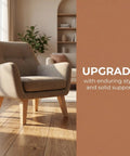Armchair with Solid Wood Sofa Legs 6.7 Inches With Screws 4 Pack Replacement Feet For Couch Armchair Table Vanity Bed Durable Wooden Furniture Legs.