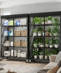 Heavy Duty Wire Shelving Unit With Wheels And 600D Oxford Cover, 36-Inch By 18-Inch By 72-Inch, Upward Facing Safety Wave Edge Design, Sturdy 19mm Metal Rods And Reinforced Panels For Stable Garage Storage, black covered shelves in home room
