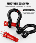 Half Inch D Ring Shackle 4 Pack Alloy Steel 17637 Lbs Break Strength Eight Ton With Five Eighths Screw Pin Heavy Duty