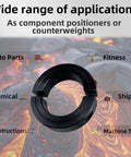 Beefy Heavy Duty Clamp On Set Screw Collar With 2 Inch Bore shown with various application icons and background image.