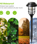 Eight Pack Solar Pathway Lights Outdoor IP65 Waterproof Auto On Off Garden Landscape Lighting for all weather conditions.