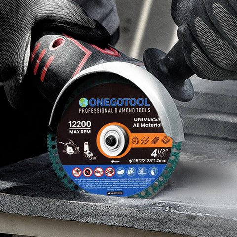 ONEGOTOOL 4-1/2 in diamond cutting disc for angle grinder, universal all-material, 7/8 inch arbor