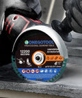 Beefy Four And A Half Inch Indestructible Cutting Discs For Angle Grinder With Seven Eighths Inch Arbor Diamond Cut Off Wheels in use