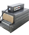 Premium 220V Shrink Tunnel Packaging Machine Heat Shrink Wrapper with Heavy Duty Chain Conveyor Belt for Large Voluminous Products.