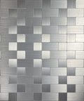 Peel And Stick Metal Backsplash Tiles Self Adhesive Aluminum Mosaic 3D Wall Sticker for Kitchen Square and Rectangle Stainless Steel