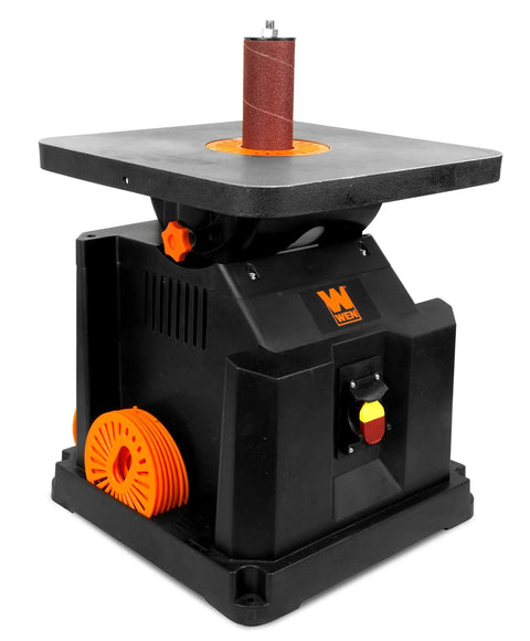 Oscillating Spindle Sander With a Beefy Beveling Table Top, 3.5 Amp Motor, 2000 RPM, 58 Stroke Per Minute, black design