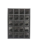 Front view of Activated Carbon Pre Filter Replacement for Sharp Plasmacluster Air Purifier FP A60UW and FP A80UW, black grid design.