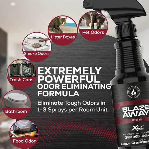 Industrial Strength Odor Eliminator And Freshener For Home Car And Smoke Odors Long Lasting Room Spray That Zaps Bad Smells
