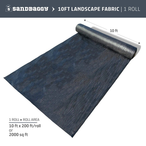 Extra Wide 10 Foot By 200 Foot Landscape Fabric Roll For Weed Barrier And Ground Cover In The Garden Industrial Grade UV Protected