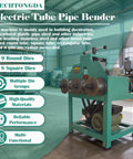 Dang Solid Heavy Duty 1.5Kw Electric Pipe Bender with multiple dies for precise bending of thin-walled metal tubes.