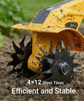 Brushless Tiller Cultivator Cordless Garden Rototiller For 20V Max Battery Tool Only No Gas 8.9 Inch Tilling Width And 7.1 Inch Depth
