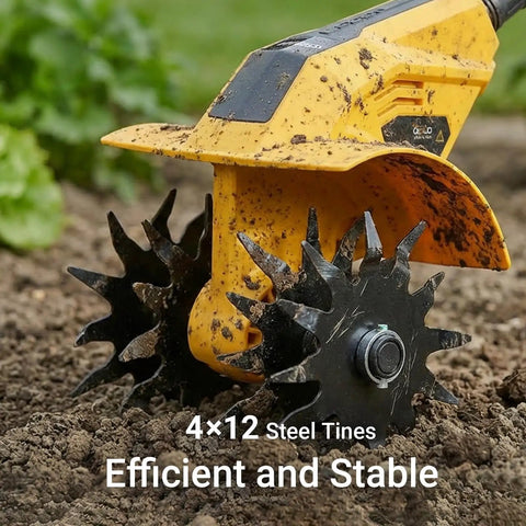 Brushless Tiller Cultivator Cordless Garden Rototiller For 20V Max Battery Tool Only No Gas 8.9 Inch Tilling Width And 7.1 Inch Depth