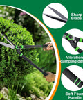 Beefy 29.5 Inch Hedge Shears With 15 Degree Blade Angles Manual Hedge Clippers For Trimming And Shaping Hedges Shrubs
