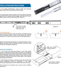 Installation instructions for 5 Pairs Of 28 Inch Full Extension Soft Close Ball Bearing Drawer Slides Beefy 100 LB Capacity