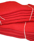 Red Cotton Shop Towels Rags 10 Pack Workhorse Heavy Duty Industrial Grade Reusable Washable Osnaburg Cloth Prewashed And Preshrunk