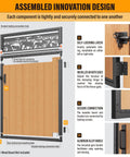Heavy Duty Fence Gate Frame Kit With Anti Sag Design And All Weather 201 Stainless Steel Build For Backyards Left Or Right Setup, showing design details.