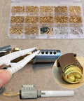 Keyway Rekey Kit For Home Security And Door Locks, 500 Plus Pieces Complete DIY Lock Rekeying Set with pins and tools