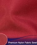 Close-up of red nylon fabric texture, part of Heavy Duty 4x6 Outdoor Nylon US Flag With Embroidered Stars Sewn Stripes Brass Grommets