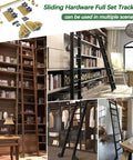 Heavy Duty Sliding Track Kit For Industrial Libraries And Shelving 330 Lb Capacity Carbon Steel Rail System with installed setups
