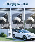 Heavy Duty Magnetic EV Charger Port Cover Waterproof Seal For Steel Electric Vehicles blocks rain and snow during charging.