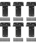 6 Inch Gate Hinges 4 Pack Matte Black Beefy Heavy Duty 280 Lbs Capacity For Wooden Or Metal Gates Farm Fence Industrial Grade Hinges That Stand Up To Heavy Traffic, six hinges and screws