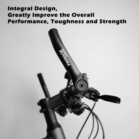 Mountain Bike Bar Ends In One Piece Aluminum Forged For Strength And Control, Fits 22.2mm Handlebar, Matte Black Finish