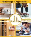 Applications of 1200-Piece Self Tapping Screws Set for Plastic and Metal in woodworking, electronics, door locks, switches, and furniture.