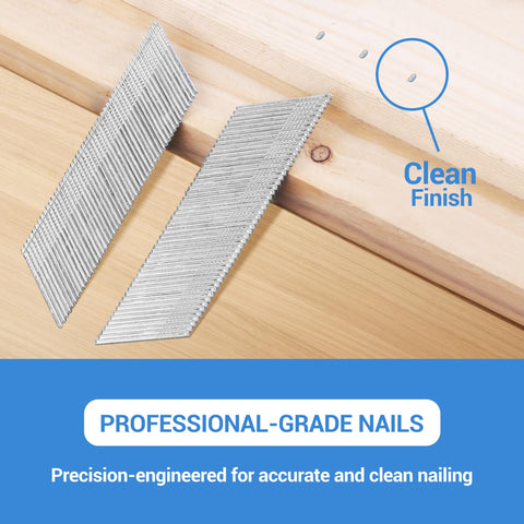 15 Gauge Finish Nails One And Three Quarters Inch 34 Degree Angled Galvanized Finishing Nails for clean cabinetry