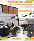 Heavy Duty Magnetic Garage Screen Door 16x7 Ft Fits 2 Car Garages, Fiberglass 2300g, hands-free with roll up straps