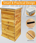 Five Layer Langstroth Beehive Starter Kit dipped in 100 percent beeswax with waterproof cover and air vents.