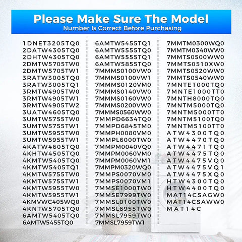 List of compatible model numbers for Built Tough Washer Bearing And Seal Kit Replacement Part For Top Load Washers.