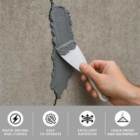 Application of Fast Drying Concrete Patch Repair For Cracks Holes And Spalls In Driveways Floors And Sidewalks Indoor And Outdoor Use