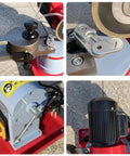 Close-up of Tough As Nails 550 Watt Blade Sharpener With Water Cooling Rig and adjustable angle handle.