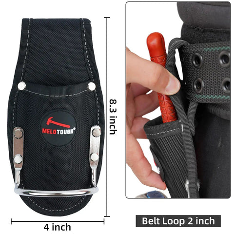Heavy Duty Hammer And Pliers Holster For Tool Belt, Boss Grade 1680D Polyester Holder, tunnel loop fits 2 inch belt