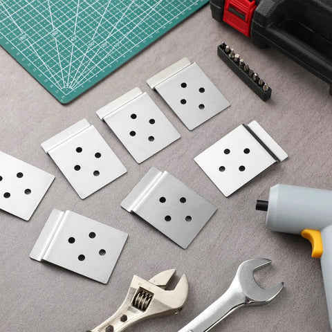 10 Pack Slatwall Metal Plate Mount Backplates For Slatwall Compatible Displays Heavy Duty Steel Bracket With Four Pre Drilled Holes