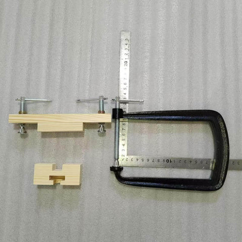 Classical Guitar Bridge Clamp For Quick Maintenance And Bridge Repair with wooden accessories and metal fixture