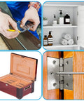 Premier Pack Of 20 Folding Hinges 44 mm By 32 mm Stainless Steel Door Hinges With Screws shown in various applications