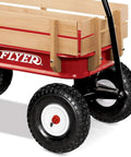 All Terrain Kid Friendly Wagon For Outdoor Fun And Cargo Rolling Cart With Steel And Wood Build Beach Cart For Toddlers 1 And Up Great For Gardening Camping Outdoor Play And Family Outings close-up
