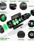 Exploded view of 80x100 HD Monocular Telescope With Smartphone Adapter And Tripod For Adults showing lenses and components